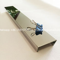 China SS 304 Metal brush mirror U type stainless steel tile trim for decoration supplier