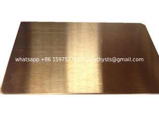 الصين صفائح ستانلس ستيل بلون ذهبي وردي بتشطيب خط الشعر 1219*2438 مم مع طلاء PVC المزود