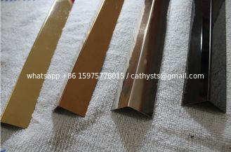 الصين شريط انتقال زاوية من الفولاذ المقاوم للصدأ SS316 زاوية نحاسية بلمسة نهائية مرآة المزود