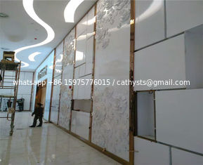 الصين زخرفة بلاط من الفولاذ المقاوم للصدأ باللون البرونزي المصقول 201 304 316 إطار الحائط إطار السقف إطار الحائط السقف المزود