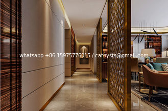الصين شاشات معدنية نحاسية بتصميم خط الشعر للفنادق/الفيلات/الردهات/مراكز التسوق المزود