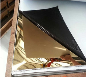 304 مرآة 8K ورق الفولاذ المقاوم للصدأ باللون البرونزي المزود