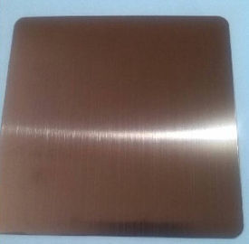 304 430 رقم 4 لوح من الفولاذ المقاوم للصدأ بلون البرونز 1219*2438 مم مع طلاء PVC المزود