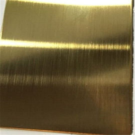AISI 304 316 صفائح الفولاذ المقاوم للصدأ لون نحاسي بشعر لتزيين 4x8 سعر المزود