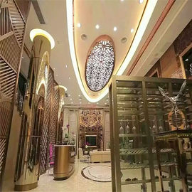 عالية الجودة مصنوعة خصيصا الشاشة المعدنية المصنع لوحة قطع ليزر الفولاذ المقاوم للصدأ للفنادق المزود