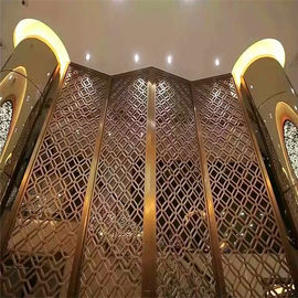 عالية الجودة مصنوعة خصيصا الشاشة المعدنية المصنع لوحة قطع ليزر الفولاذ المقاوم للصدأ للفنادق المزود