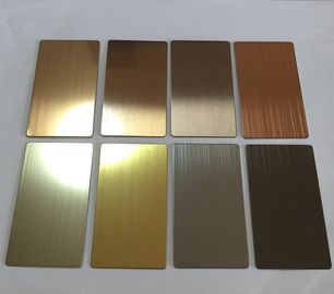 sus304 رقم 4 بطاقات الفولاذ المقاوم للصدأ بطلاء PVC حجم 1219 * 2438mm المزود