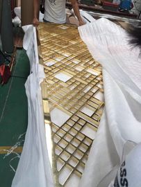 فاصل جدار المطعم لوحة زخرفية ثلاثية الأبعاد شاشة من الفولاذ المقاوم للصدأ المزود
