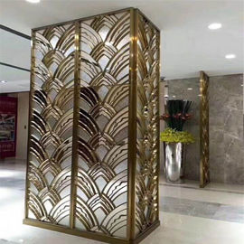 مصممة شاشة قابلة للطي غرفة مقسمة الفولاذ المقاوم للصدأ الشاشة المعدنية الزخرفية المزود