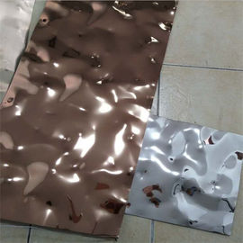 304 316 الجودة NO.8 مرآة صفيحة الفولاذ المقاوم للصدأ المطرقة النمط المنحدر للزينة الداخلية المزود