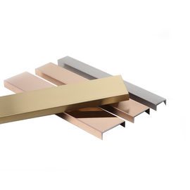 ملفات تعريف بلاط الفولاذ المقاوم للصدأ 304 316 لتزيين الأرضيات أو الجدران 304 U-shaped Metal Tile Trim المزود