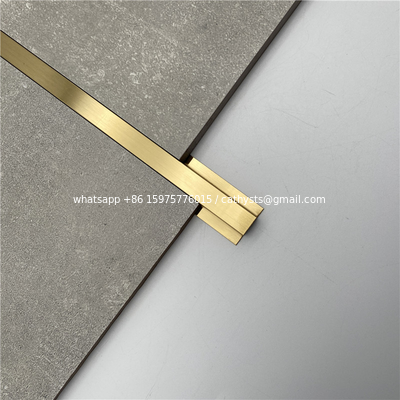 ديكور المطعم 304 316 من الفولاذ المقاوم للصدأ على شكل حرف T وملف تعريف على شكل حرف L لتشذيب البلاط المزود